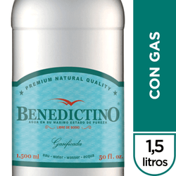 Agua Benedictino Gasificada 1.5 L