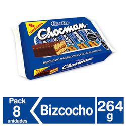 Pack 8 un. Bizcocho Chocman 33 g, 264 g neto