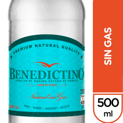 Agua Benedictino Sin Gas 500 cc