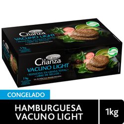 Hamburguesa de Vacuno La Crianza Light 1 kg 10 un.