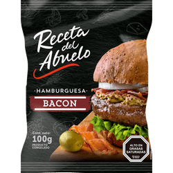 Hamburguesa de Vacuno Receta del Abuelo Bacon 100 g