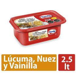 Helado Trendy Lúcuma Nuez y Vainilla con Salsa de Manjar 2.5 L