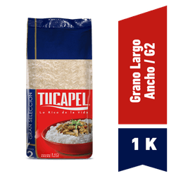 Arroz Grado 2 Tucapel Grano Largo y Ancho Graneado 1 kg