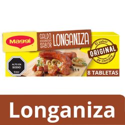 Caldo Maggi Sabor Longaniza 80 g 8 Tabletas
