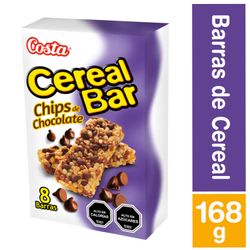 Barra de Cereal Cerealbar Chips Chocolate 8 un. 21 g, 168 g neto