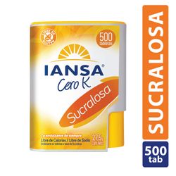 Endulzante Iansa Cero K Tabletas Sucralosa 500 un.