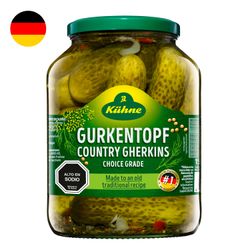Pepinillos Kühne Gurkentopf Country Gherkins Frasco 850 g