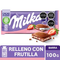 Chocolate de Leche Milka Relleno con Yogurt de Frutilla 100 g