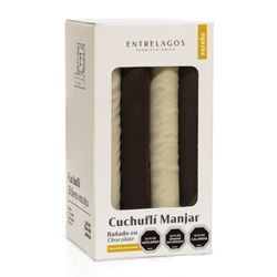 Cuchuflies Entrelagos Bañados En Chocolate Blanco y Negro 450 g