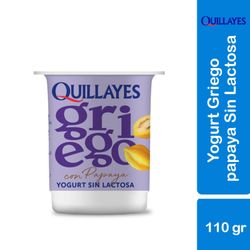 Yogurt Griego Sin Lactosa con Trozos de Papaya Pote 110 g