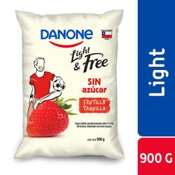 Yogurt Batido Danone Light & Free Frutilla 900 g