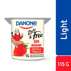 Yogurt Batido Danone Light & Free Frutilla 115 g