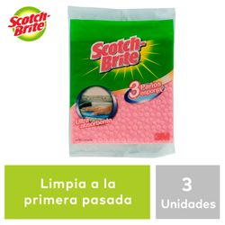 Paño Scoth Brite Esponja Absorbente 3 un.