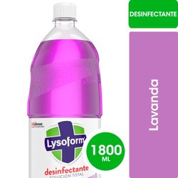 Limpiador de Pisos y Multisuperficies Lysoform Desinfectante Lavanda Botella 1.8 L
