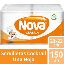 Servilletas Nova Clásica Cóctel 150 un.