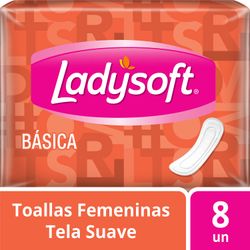 Toallas Higiénicas Ladysoft Básicas Sin Alas 8 un.