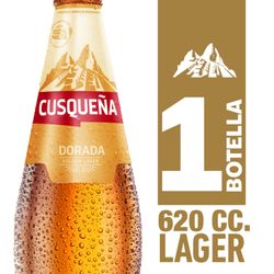 Cerveza Cusqueña Golden Lager Botella 620 cc