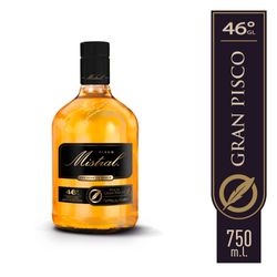Pisco Mistral Añejado en Roble 46° Botella 750 cc