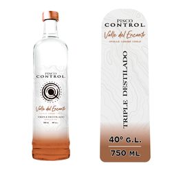 Pisco Control 750 cc 40° Triple Destilado Reservado