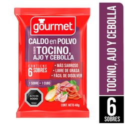 Caldo Tocino Ajo y Cebolla Gourmet Polvo 48 g 6 un.