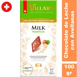 Chocolate de Leche Villars con Avellanas 100 g