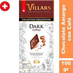 Chocolate Amargo Villars con Café 100 g