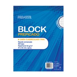 Block Prepicado Carta 80 Hojas 7 Mm