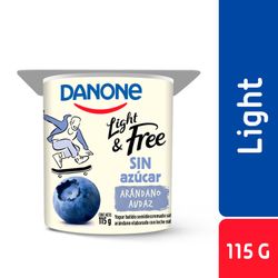 Yogurt Batido Danone Light & Free Arándano 115 g