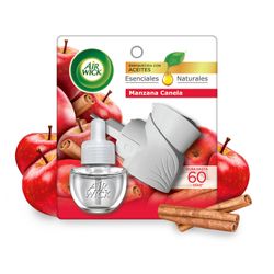 Desodorante Ambiental Air Wick Eléctrico Aparato + Repuesto Manzana Canela 21 ml
