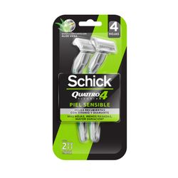 Máquina de Afeitar Schick Quattro Titanium 2 un.