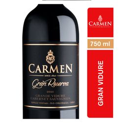 Vino Carmen Gran Reserva Ensamblaje Cabernet Sauvignon Grande Vidure 750 cc