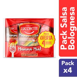 Pack Salsa Boloñesa Lucchetti Mamma Mia 4 un.