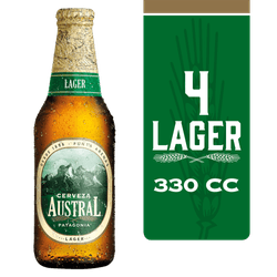 Pack 4 un. Cerveza Austral Lager 4.6° 330 cc