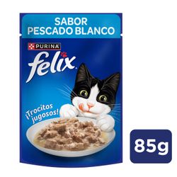 Alimento Húmedo Gato Felix Sabor Pescado Blanco Sobre 85 g