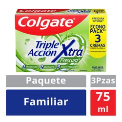 Pasta Dental Colgate Triple Acción Extra Frescura 90 g 3 un.