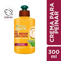 Crema para Peinar Fructis Oil Repair Liso Coco 300 ml