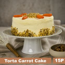 Torta Torta Bizcocho Zanahoria, Queso Crema y Nuez 15 Porciones
