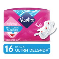 Toallas Higiénicas Nosotras Ultrainvisibles Suave 16 un.