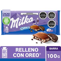 Chocolate de Leche Milka Relleno con Oreo y Crema 100 g