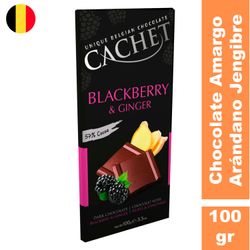 Chocolate Amargo Cachet con Arándano y Jengibre 100 g