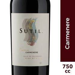 Vino Sutil Reserva Carmenere 750 cc