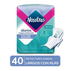 Protectores Diarios Nosotras Largos con Alas 40 un.