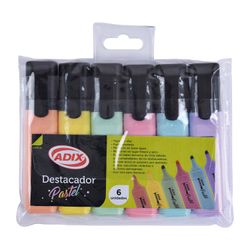 Set de Destacadores Adix Pastel 6 Colores