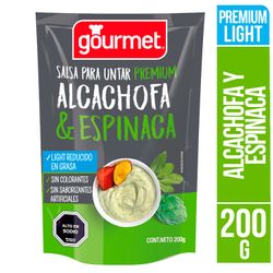 Salsa para Untar Gourmet Premium Alcachofa Espinaca 200 g
