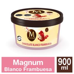 Helado Bresler Postre Magnum Chocolate Blanco y Frambuesa 900 ml