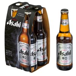 Pack 4 un. Cerveza Asahi Lager 5.0° 330 cc