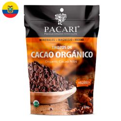 Chocolate Orgánico Pacari Nibs Cacao 200 g