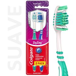Cepillo de Dientes Colgate Zig Zag Suave 2 un.