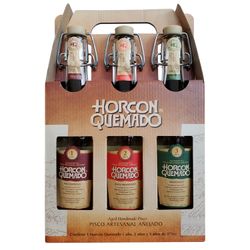 Pisco Horcón Quemado Artesanal Añejado Set de Cata 375 cc 3 un.