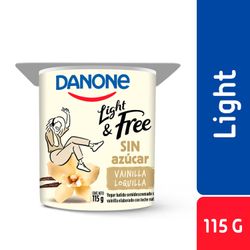 Yogurt Batido Danone Light & Free Vainilla 115 g